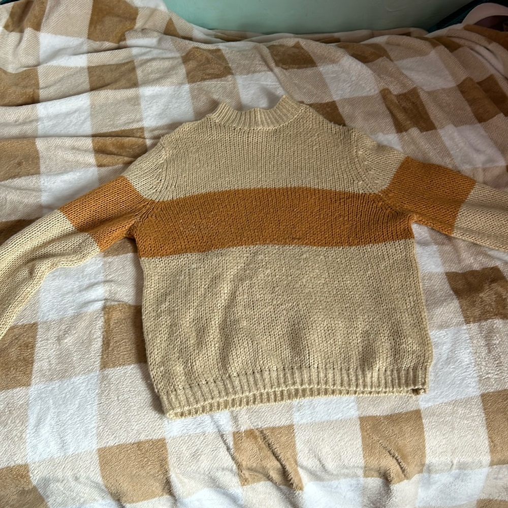 roolee tan and brown sweater